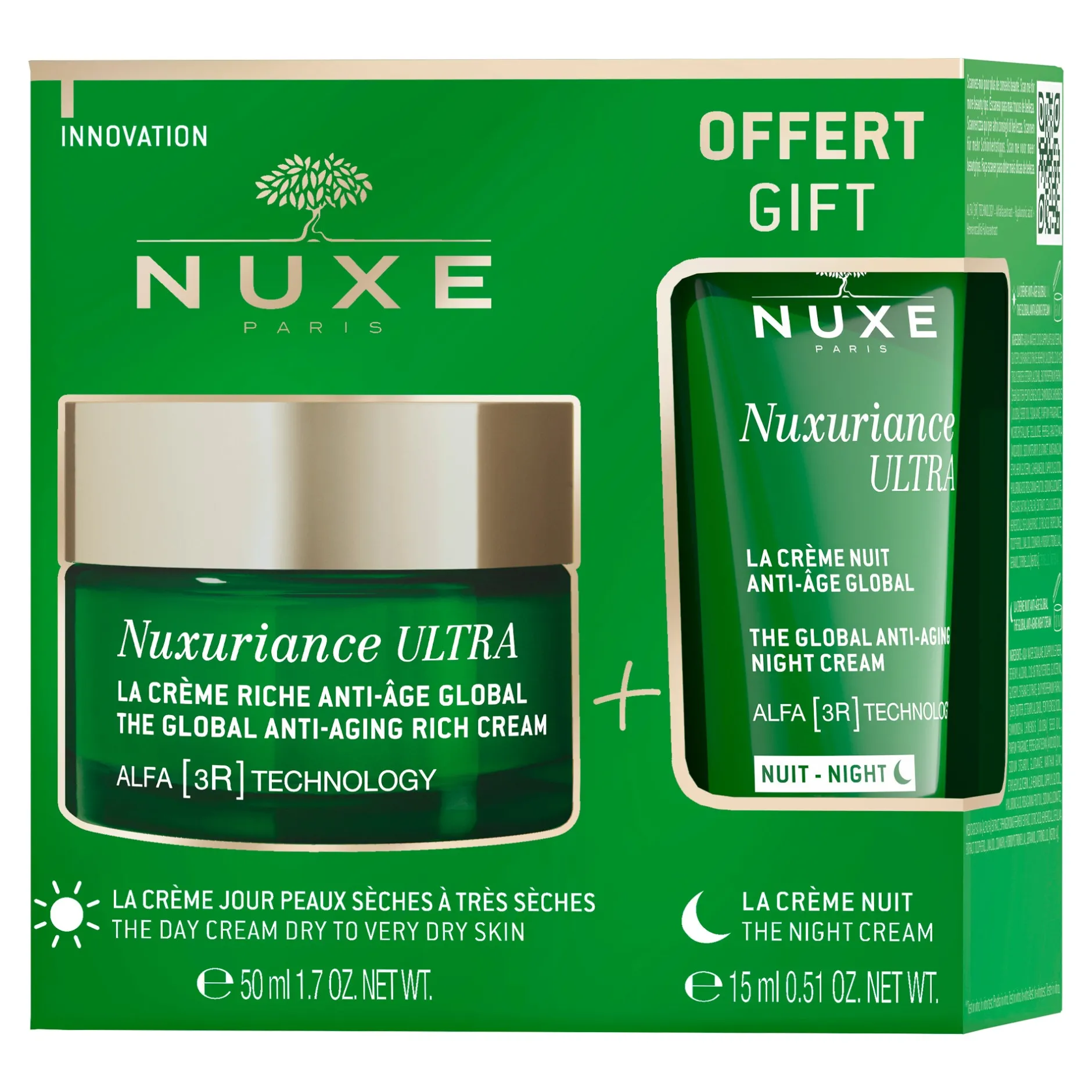 NUXE Tagescreme | Anti-Aging*DIE GLOBALE ANTI-AGING TROCKENE HAUT SET, Nuxuriance Ultra Alfa [3R]