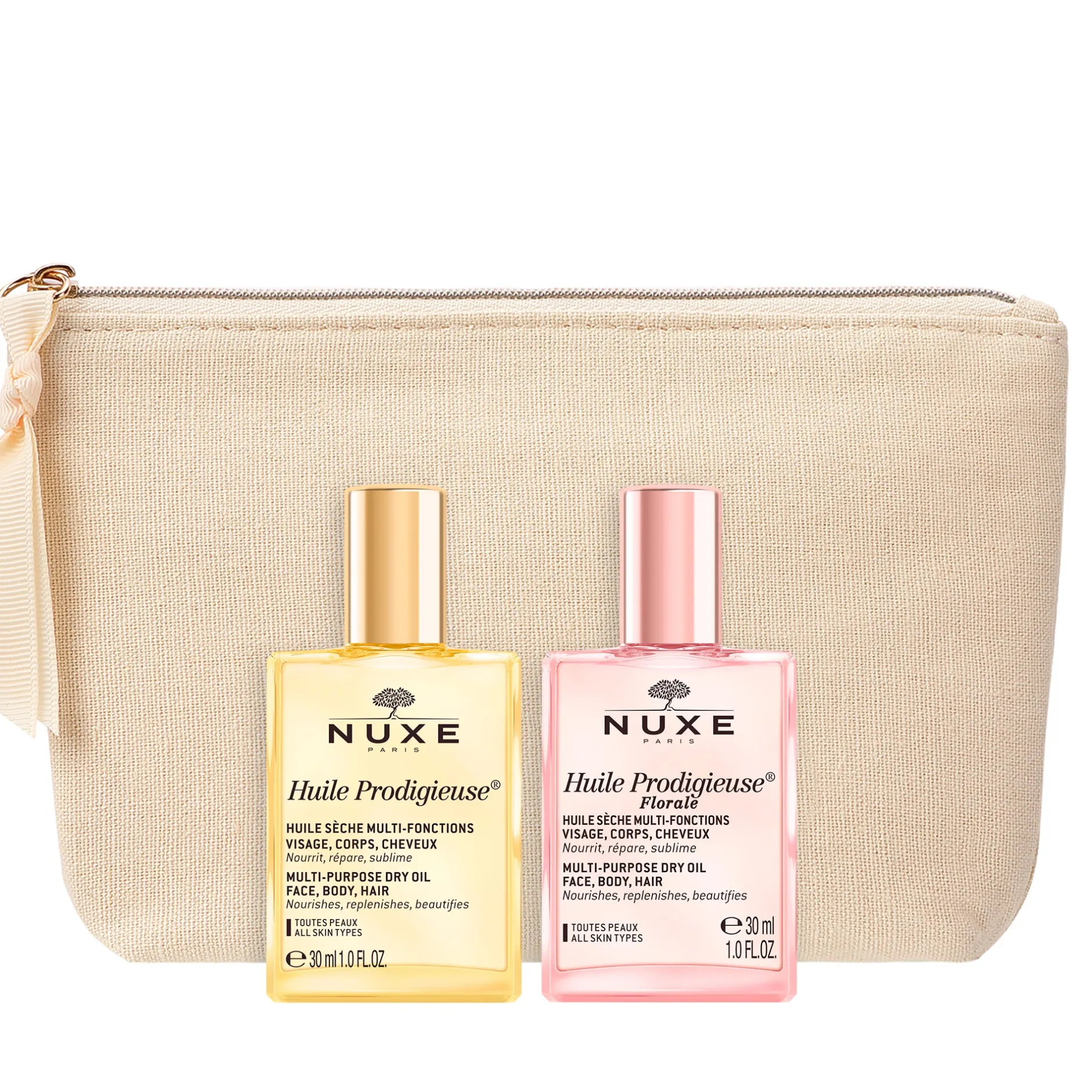 NUXE Haaröl | Körperöl*Duo Huile Prodigieuse® Classique et Florale 30ml - Trockenöl Gesicht, Körper, Haare